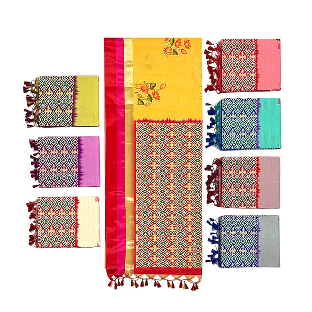 GULAAL IKKAT SAREE
