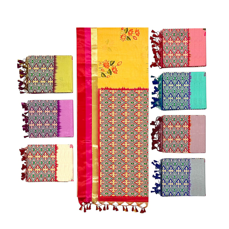GULAAL IKKAT SAREE