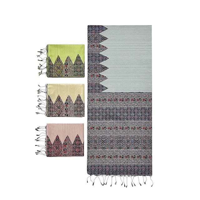 JAIPURI AJRAKH SILK SAREE