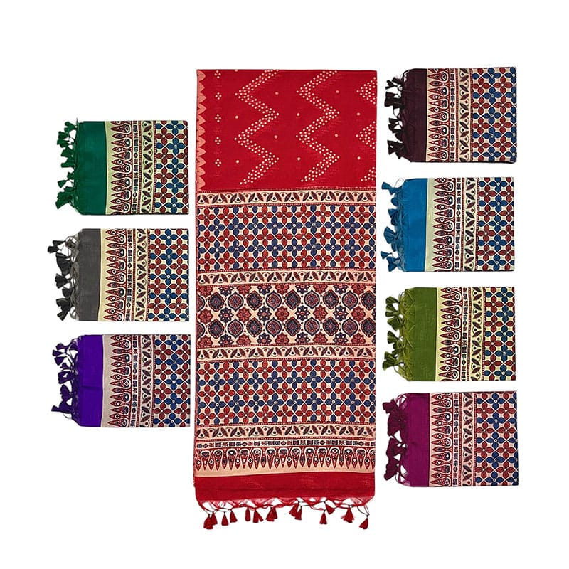 RANGDHARA AJRAKH SILK SAREE